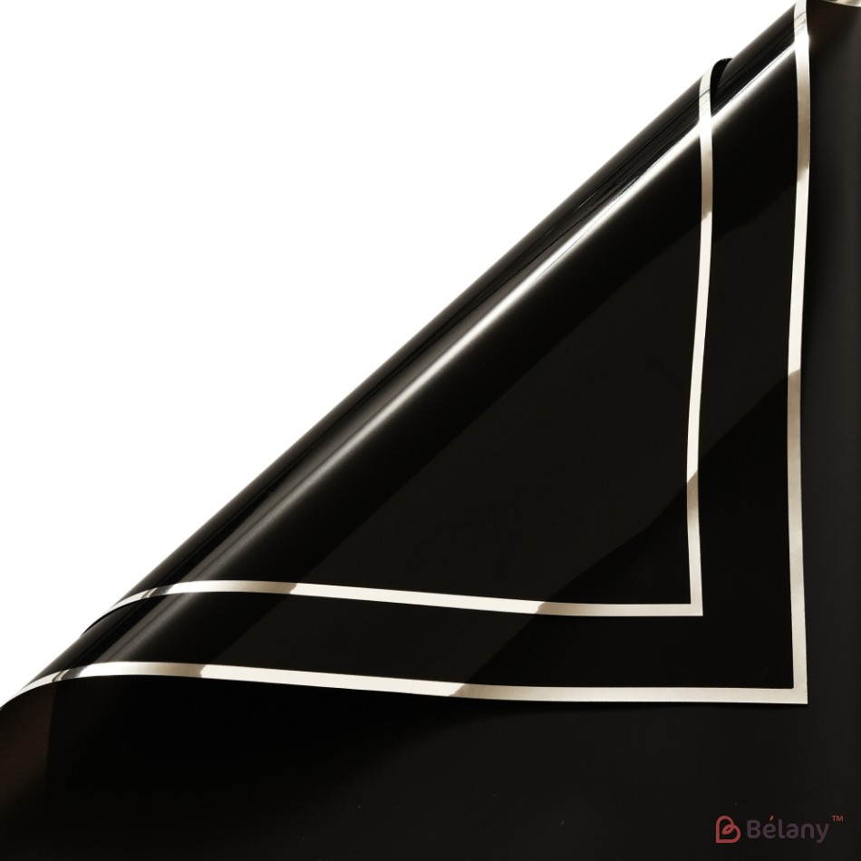 Celofan "Silver kant" #12 negru