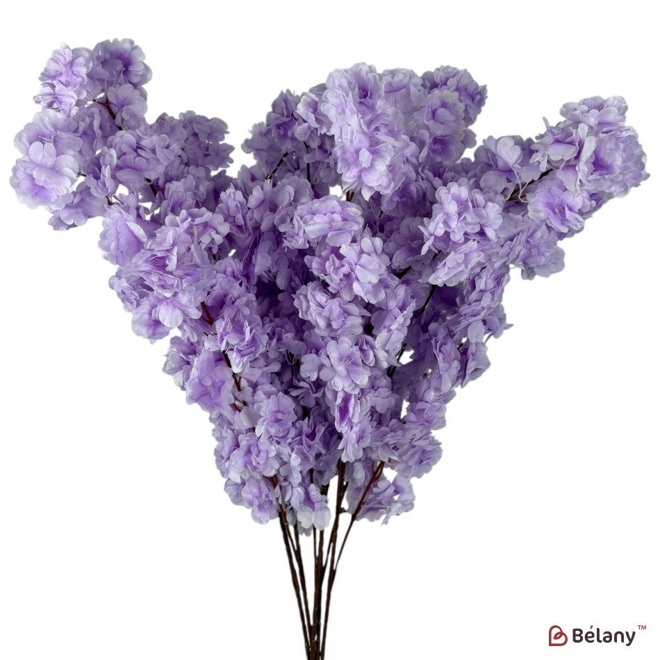 Ramură artificială de sakura, 90 cm, liliac | 2