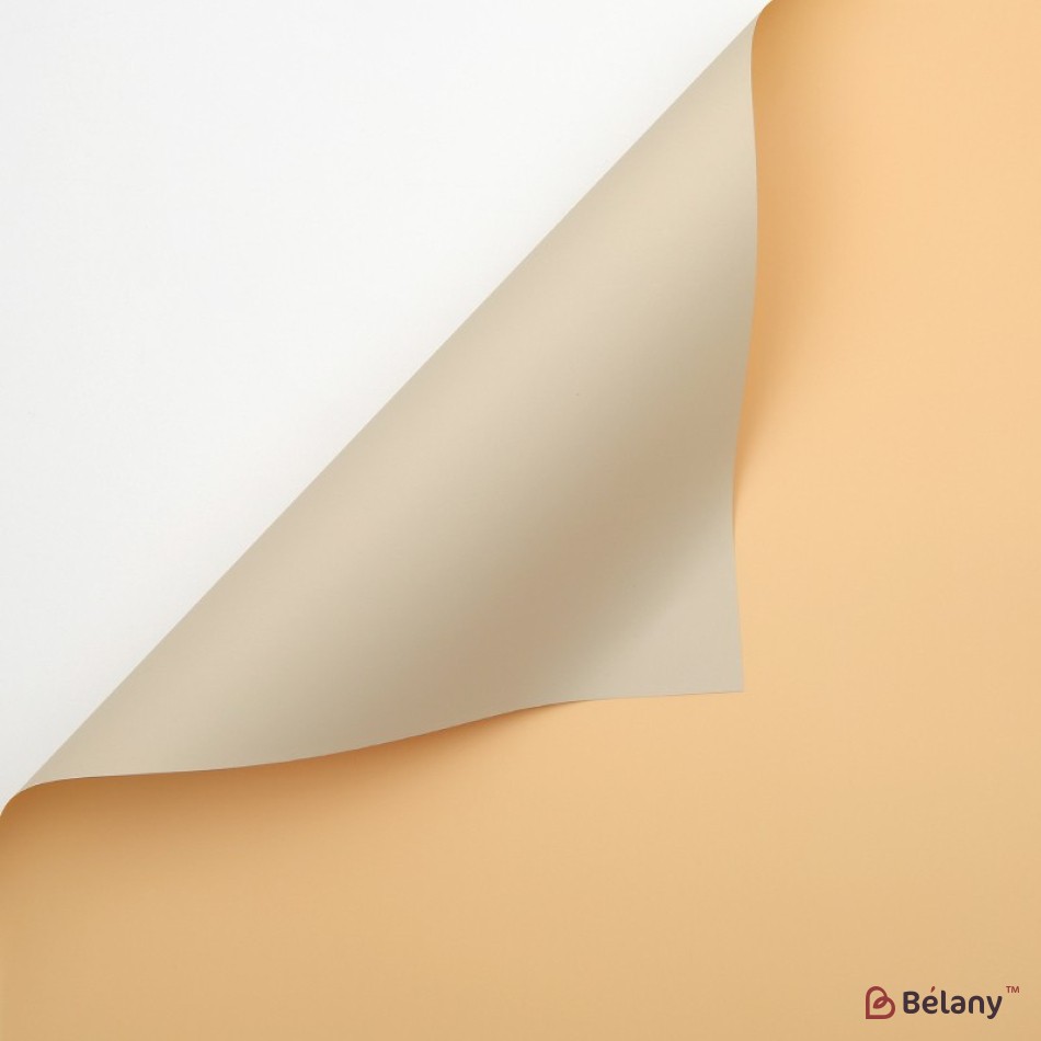 Two-color cellophane, orange-beige #054