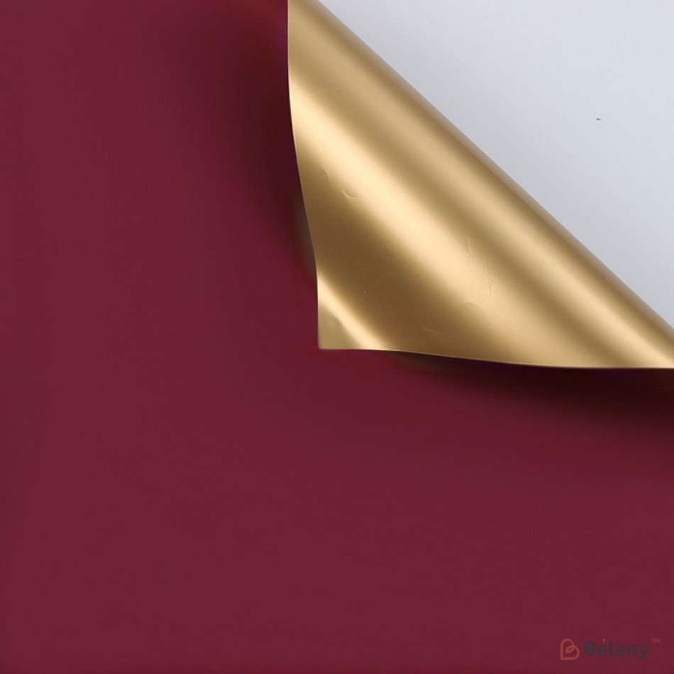 Cellophane "Gold" two-color, wine #016