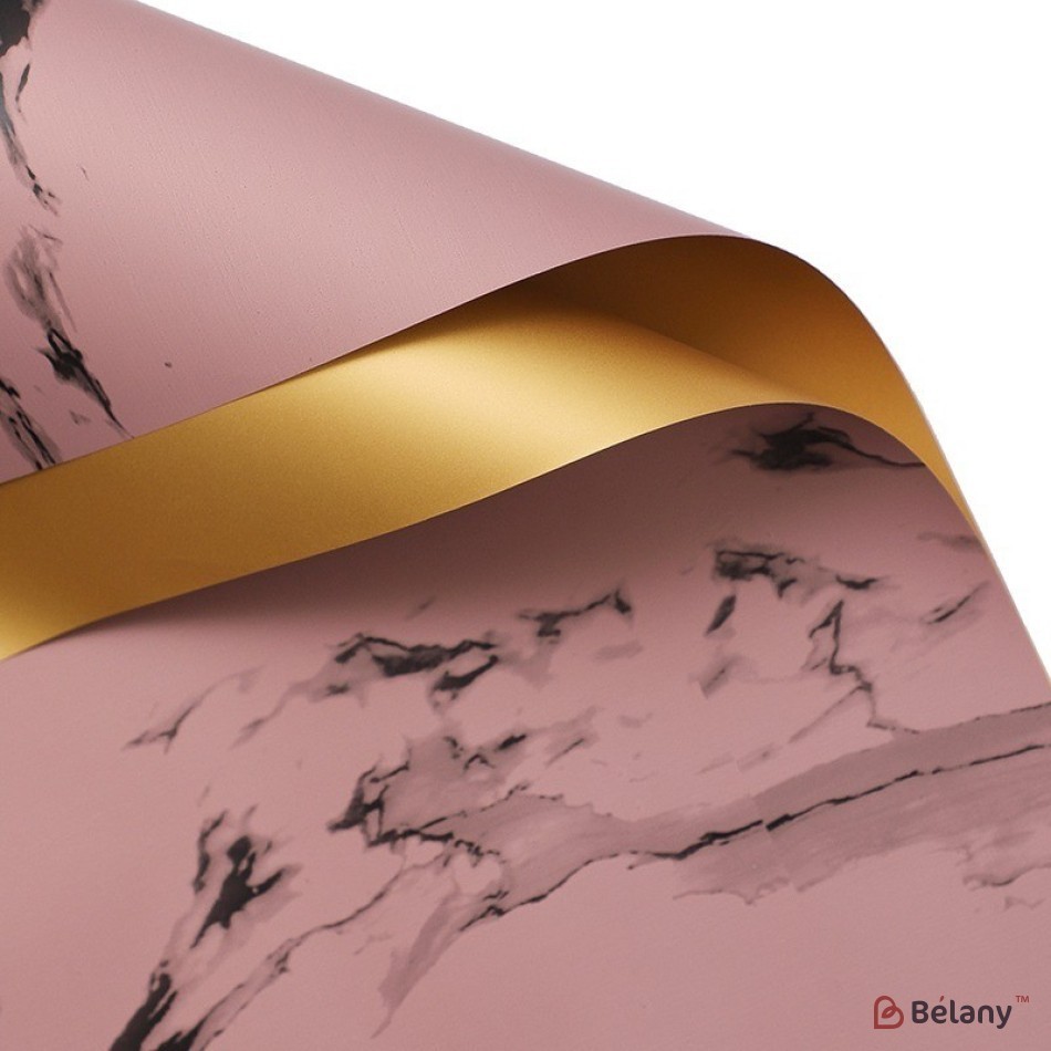 Cellophane "Marble and Gold" ,peony #162