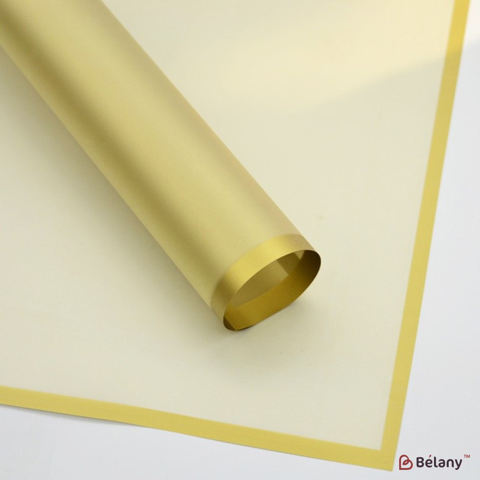 Cellophane with edging "Lines" gold #062