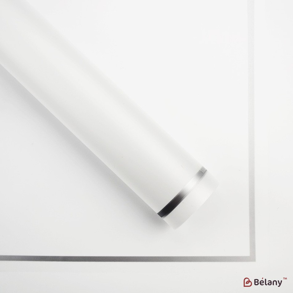 Translucent cellophane, with silver edging #12