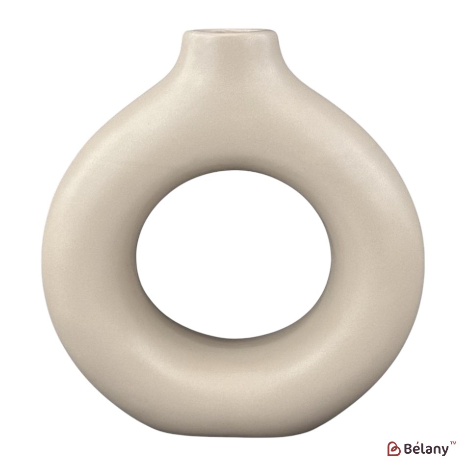 Vaza ceramica "Uitare" crema