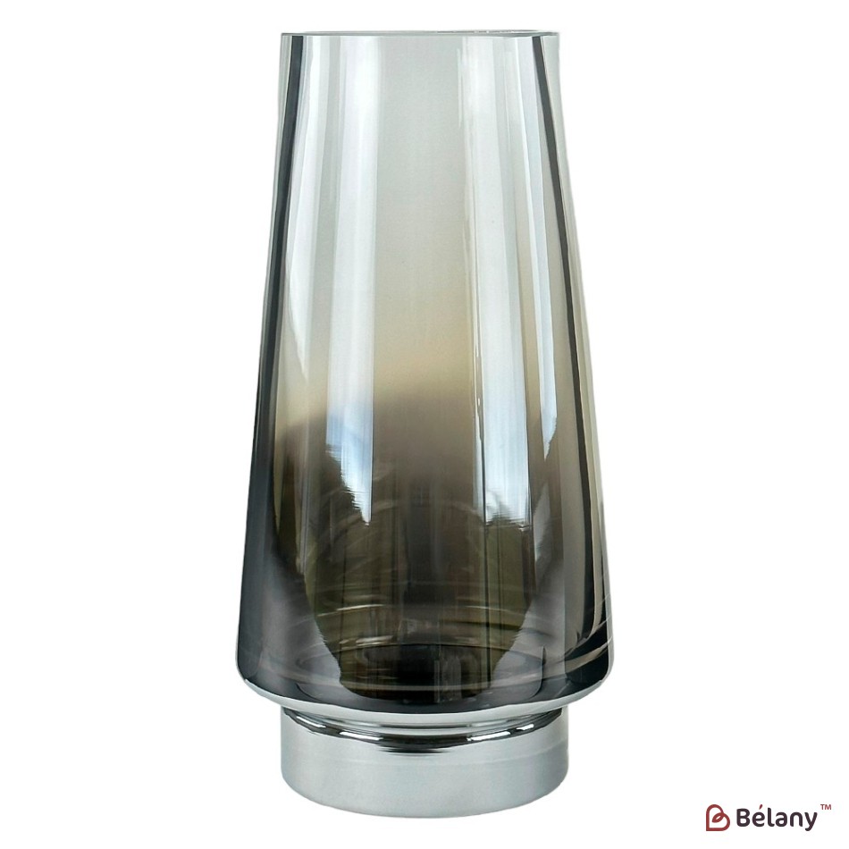 Vaza de sticla "Like a lamp L" gri | 2