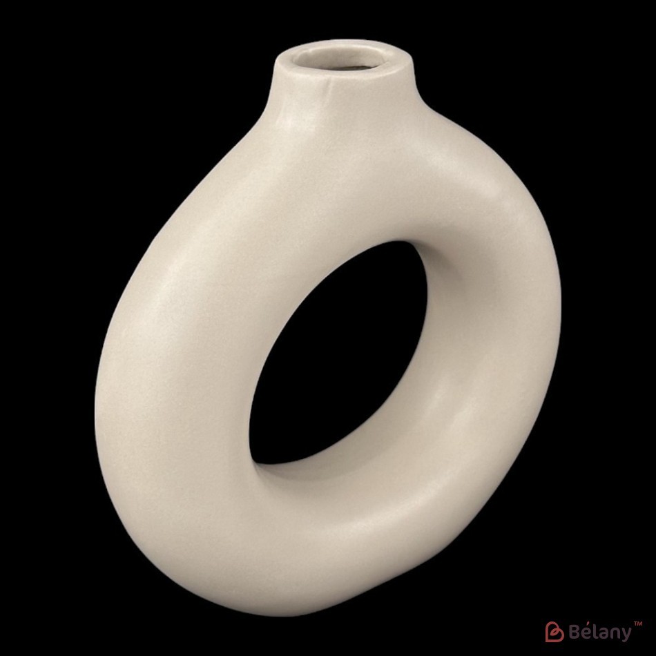 Vaza ceramica "Uitare" crema | 2