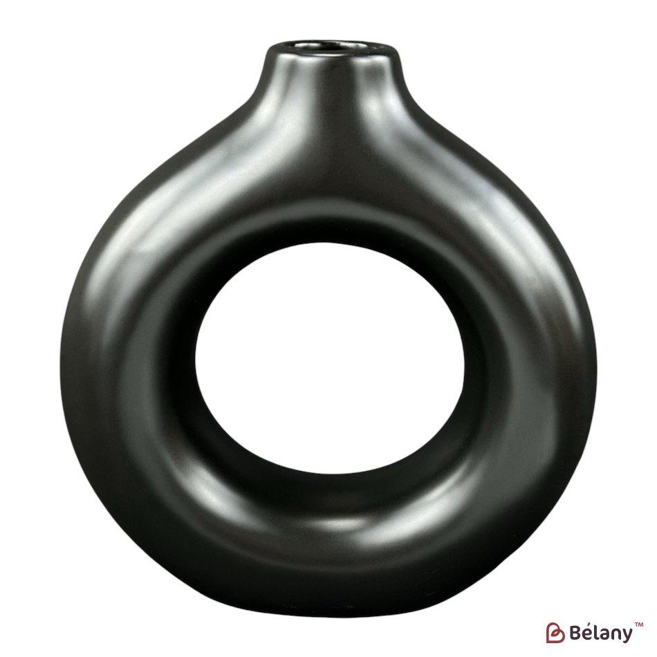 Vaza ceramica "Uitare" negru