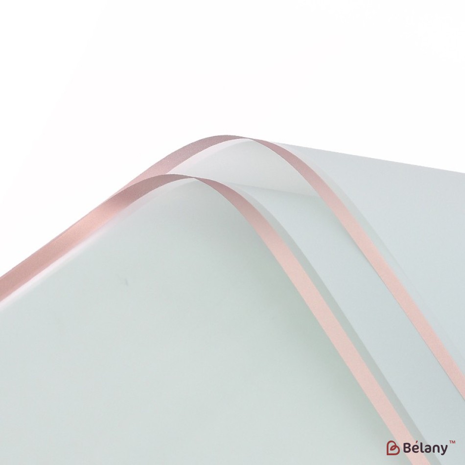Transparent pastel green cellophane, with bronze edging #09