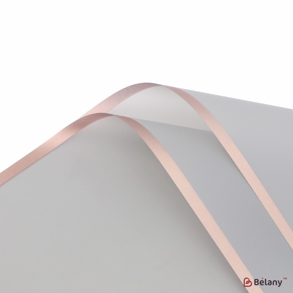 Transparent gray cellophane, with bronze edging #13