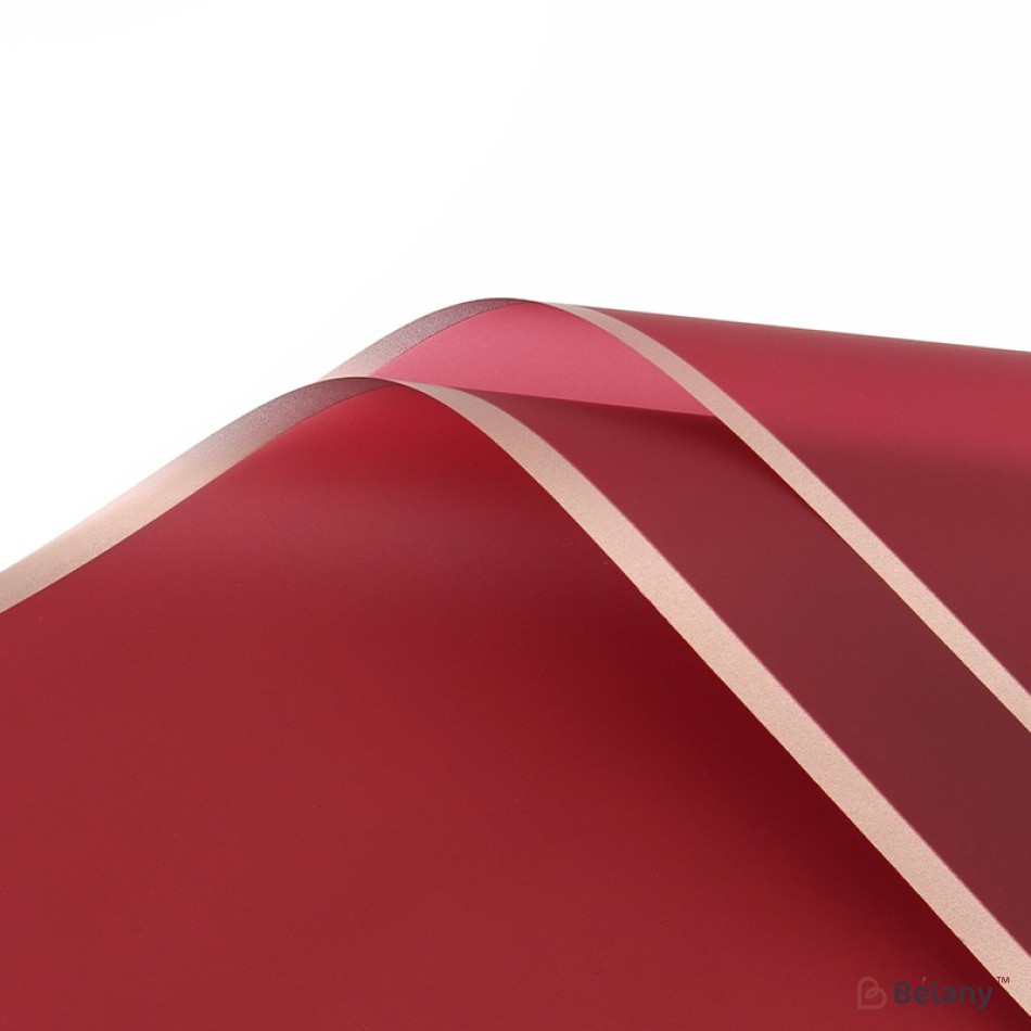 Transparent wine cellophane, with bronze edging #04