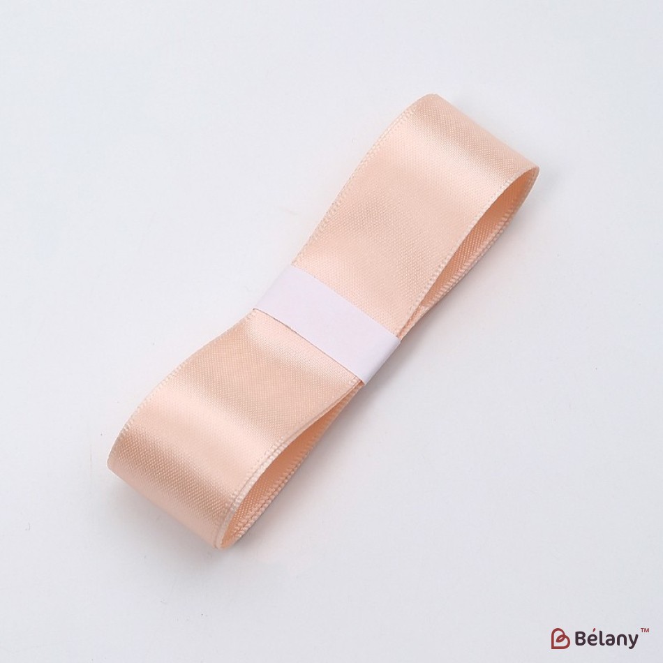 Polyester ribbon, peach, 2.5cm / 32 m #053