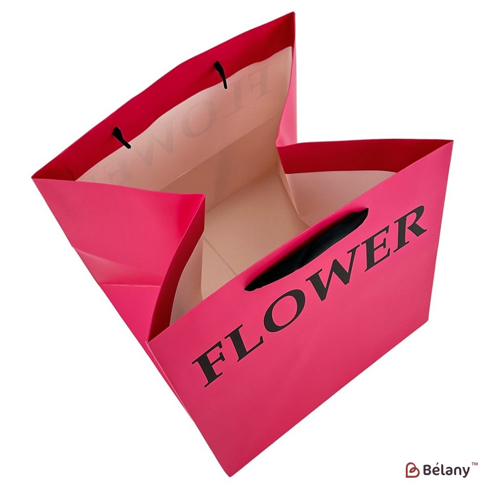 Set of 10 white bags for flowers 31x31x34.5 cm | 2