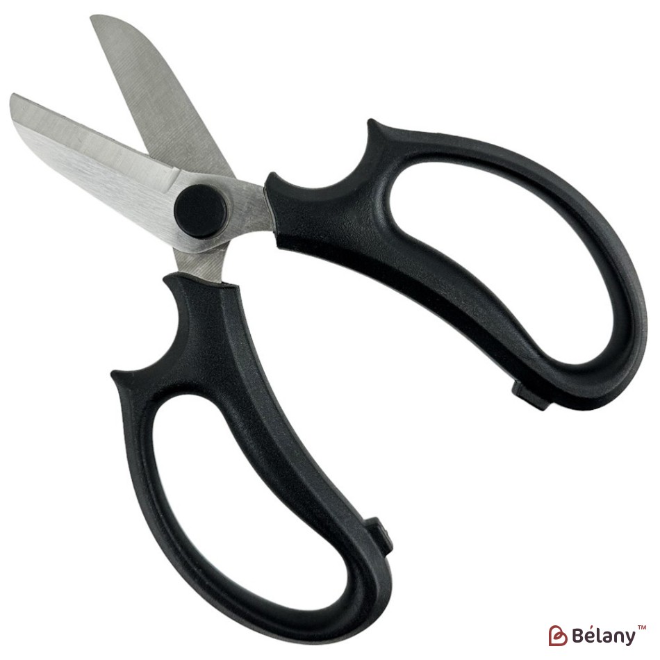 Black floral scissors, iron + plastic , 16.5/9.5 | 2