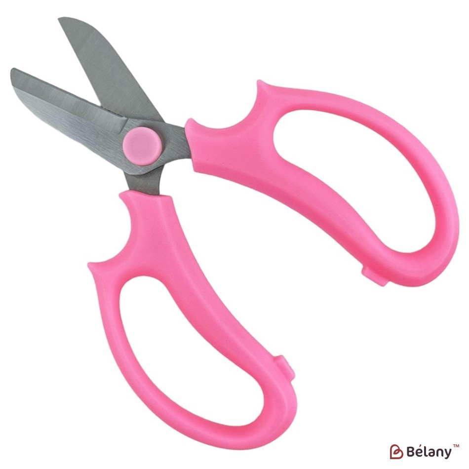 Pink floral scissors, iron + plastic , 16.5/9.5 | 2