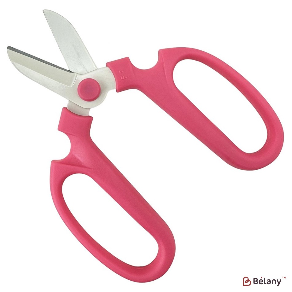 Fuchsia floral scissors, iron + plastic, craft-box,17/10 | 2