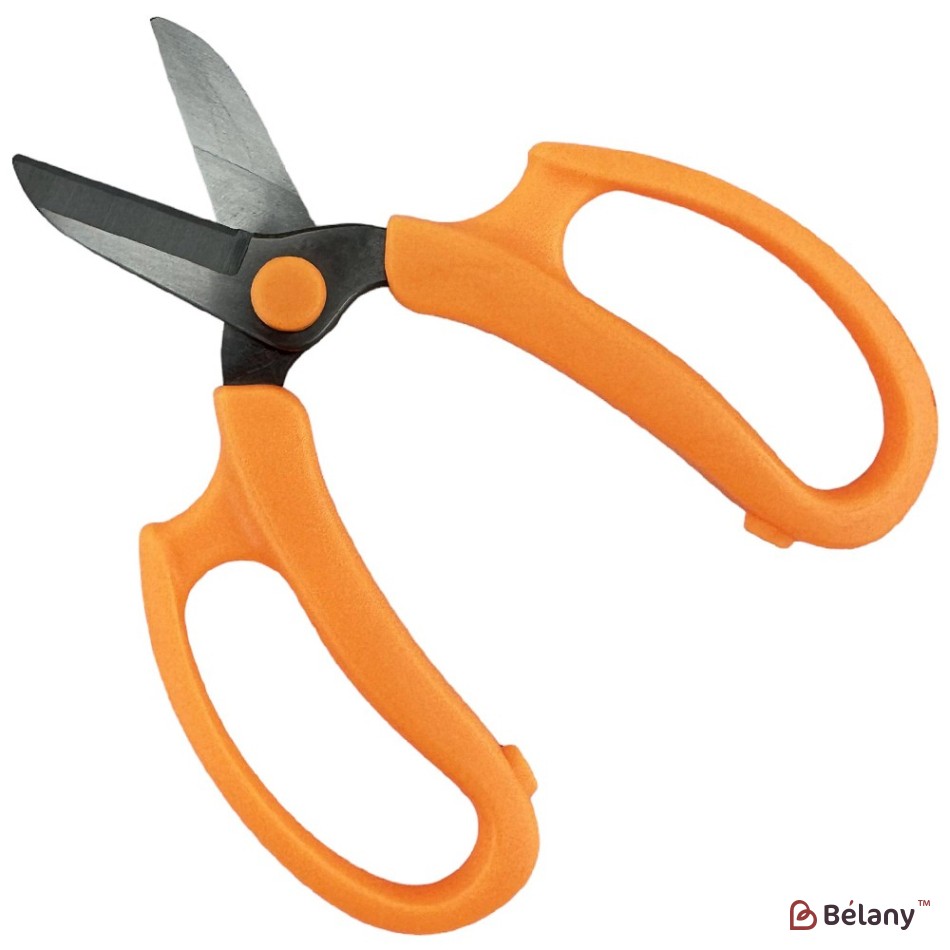 Foarfece florale portocalii, fier + plastic, 17/10,5 | 2