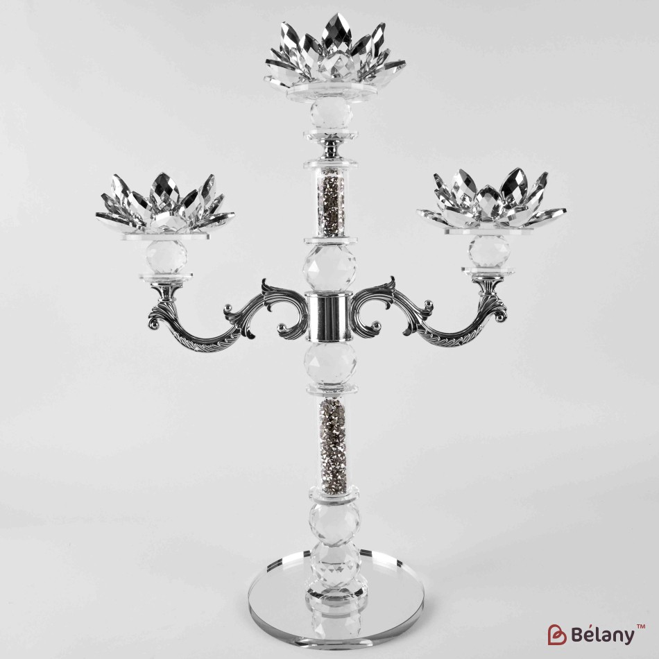 Glass candlestick, for 3 candles "Gratia"