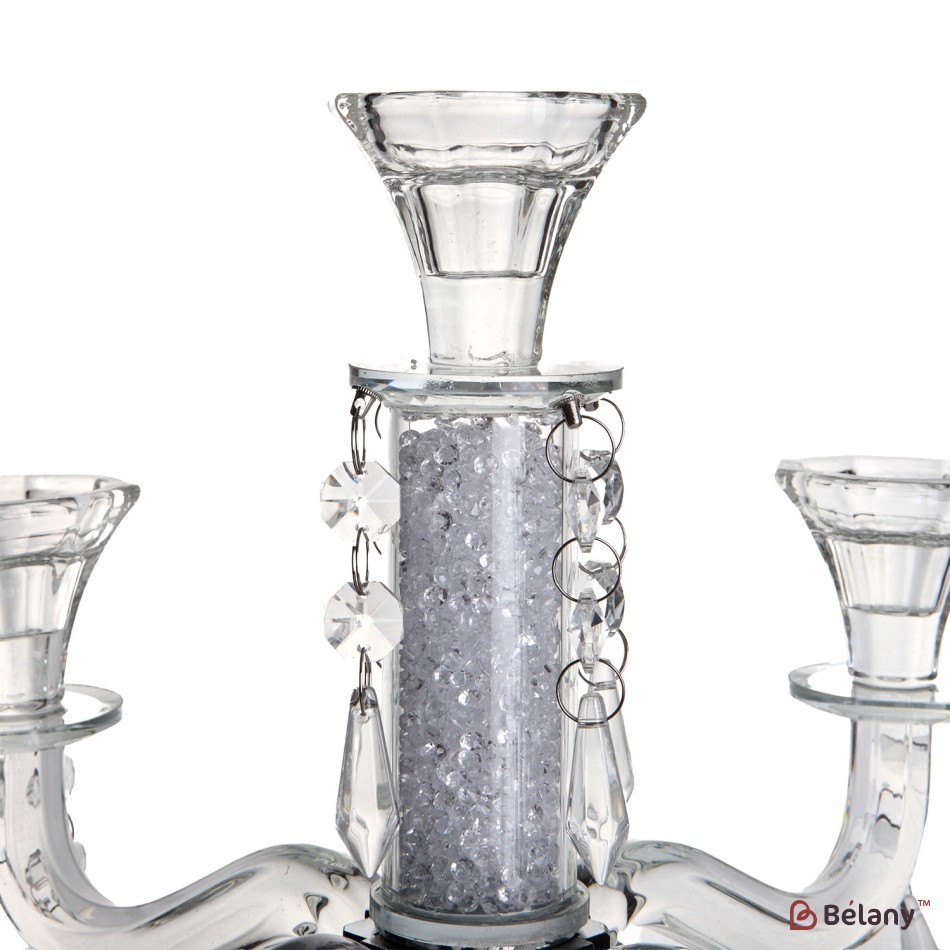 Glass candlestick, with glass chips, for 5 candles | 3