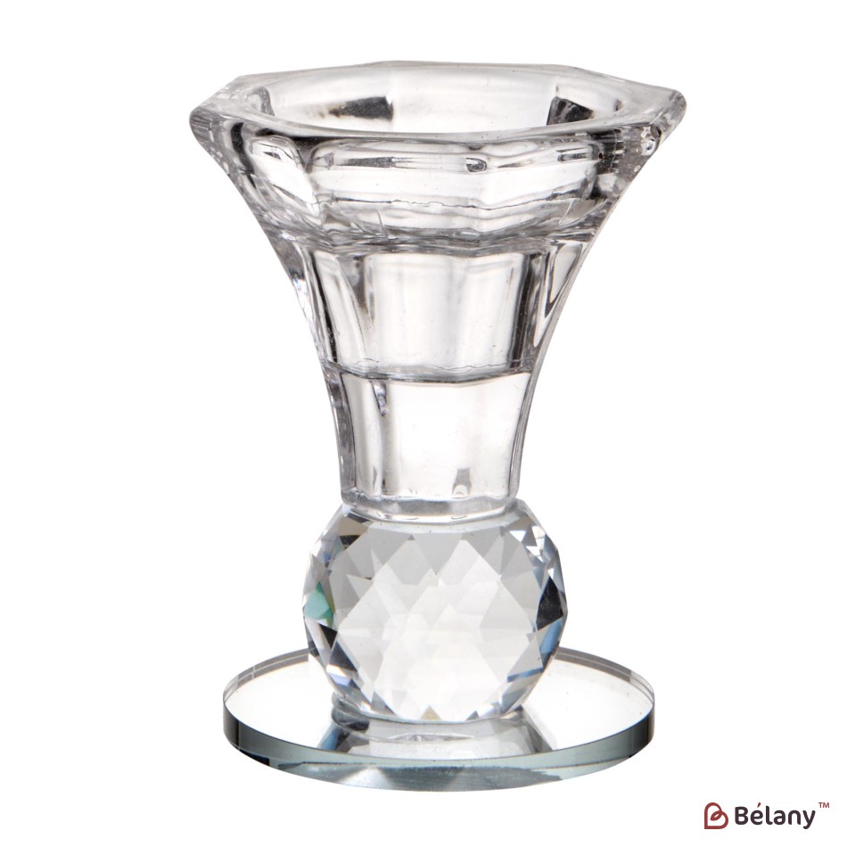 Small glass candlestick, for one candle