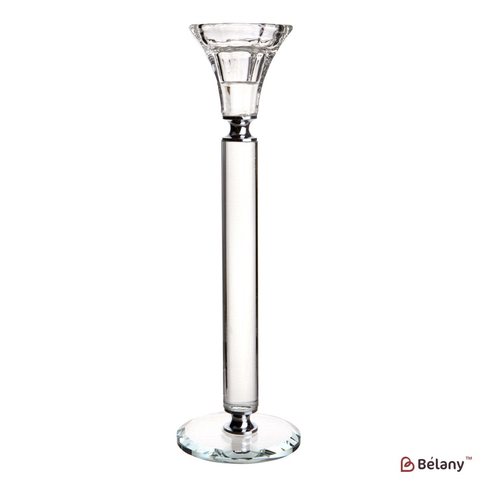 Suport de lumânare din sticlă, cu așchii de sticlă, pentru o lumânare "Glass M"