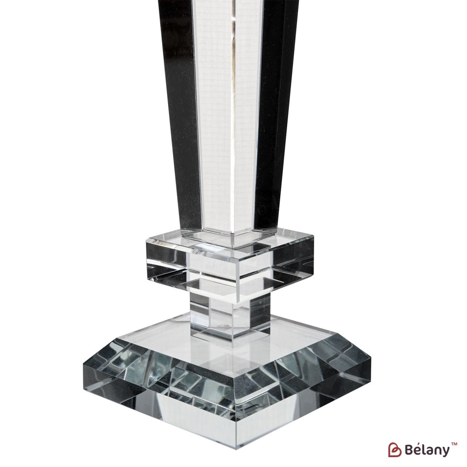 Suport de lumanare din sticla pentru 1 lumanare, 19 cm | 2