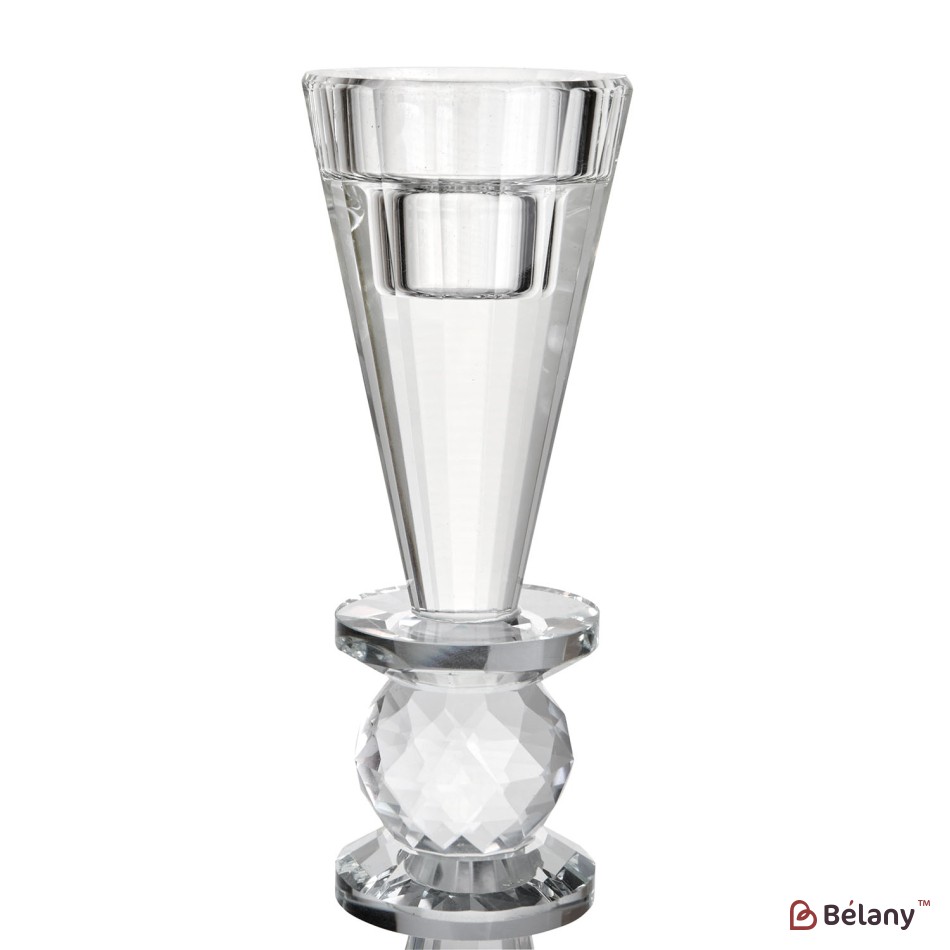 Glass candlestick for 1 candle, 26 cm | 3
