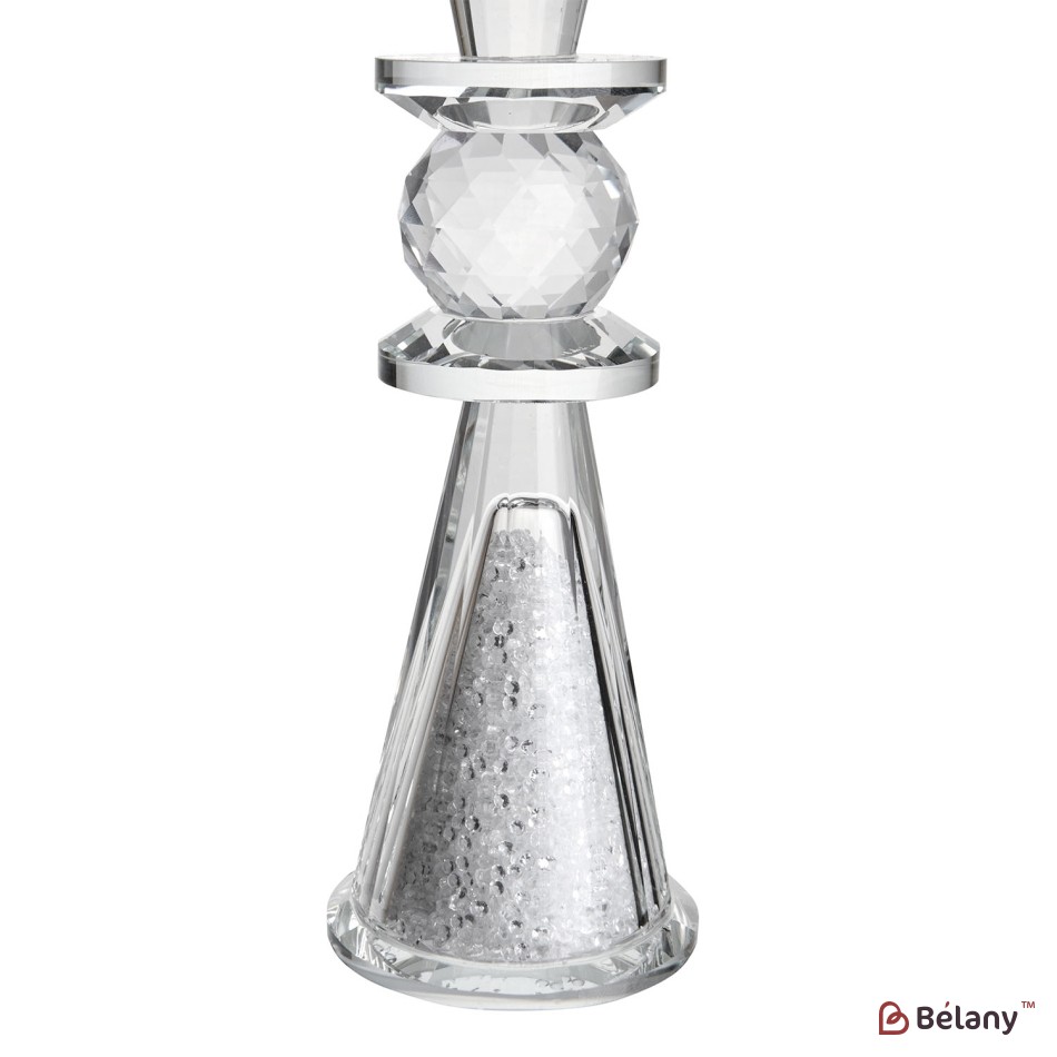 Glass candlestick for 1 candle, 26 cm | 2