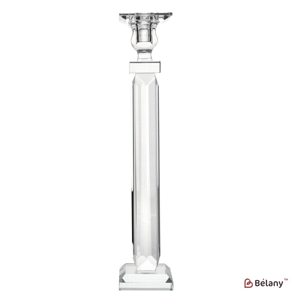 Glass candlestick for 1 candle, 34 cm "Beauty L"