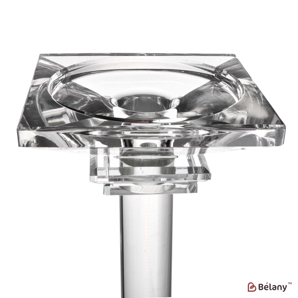 Glass candlestick for 1 candle, 34 cm "Beauty L" | 2