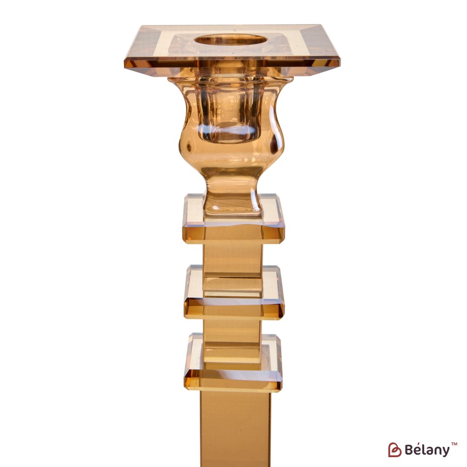 Candlestick for 1 candle, amber color, 22 cm | 3