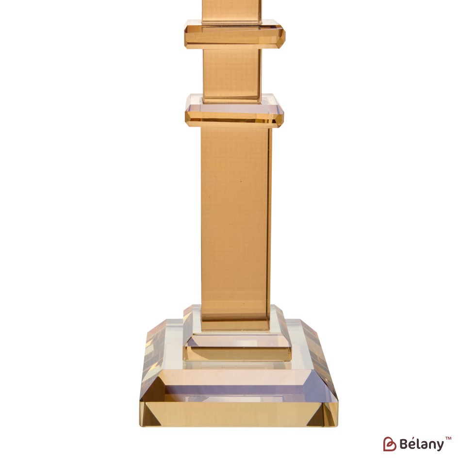 Candlestick for 1 candle, amber color, 22 cm | 2
