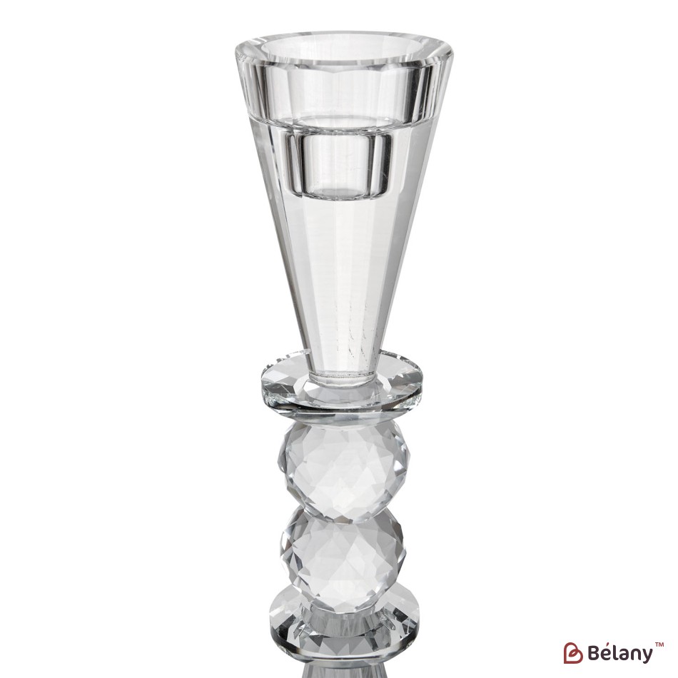 Glass candle holder for 1 candle, 29 cm L | 2