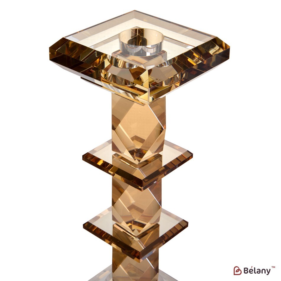 Candlestick for 1 candle, amber color, 20 cm | 2