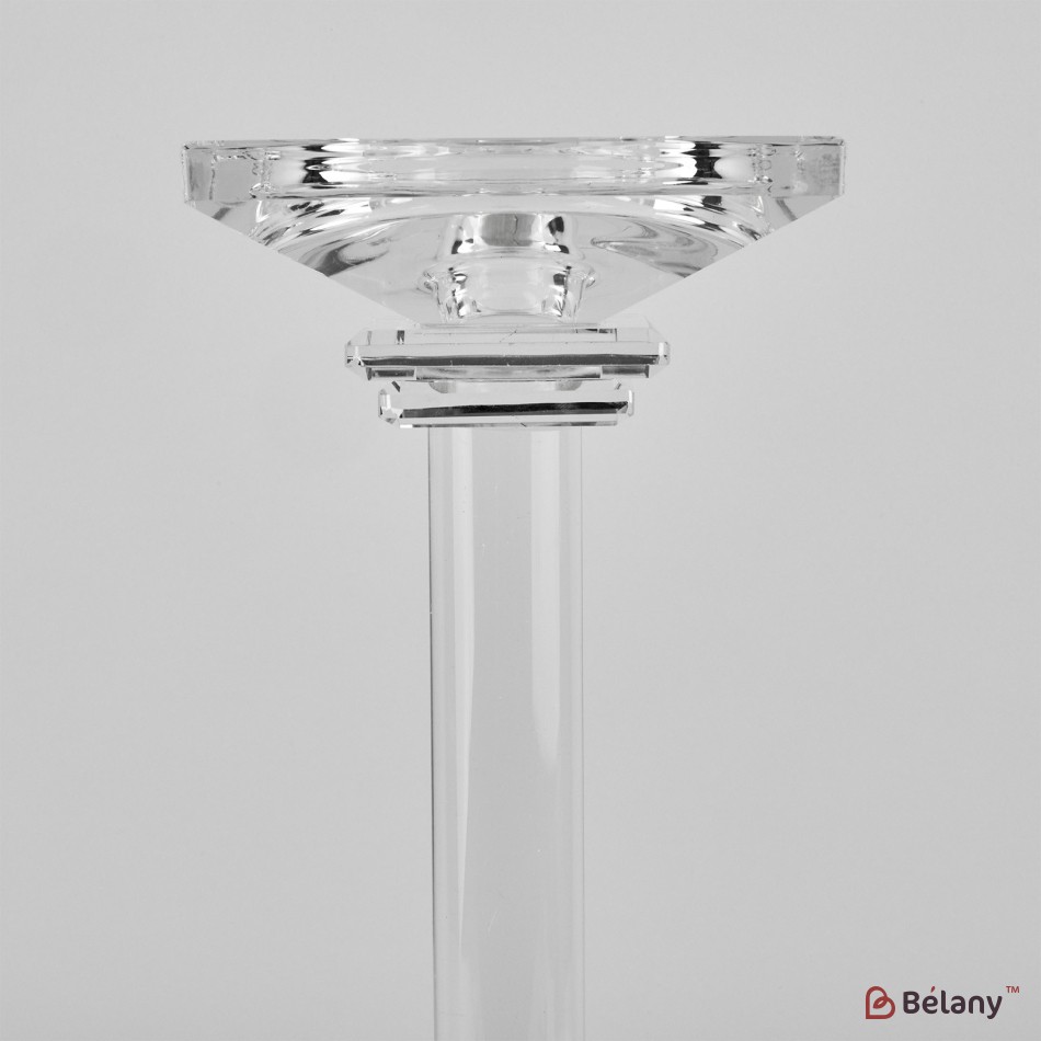Tall glass candlestick "Perfect S" 30cm | 3