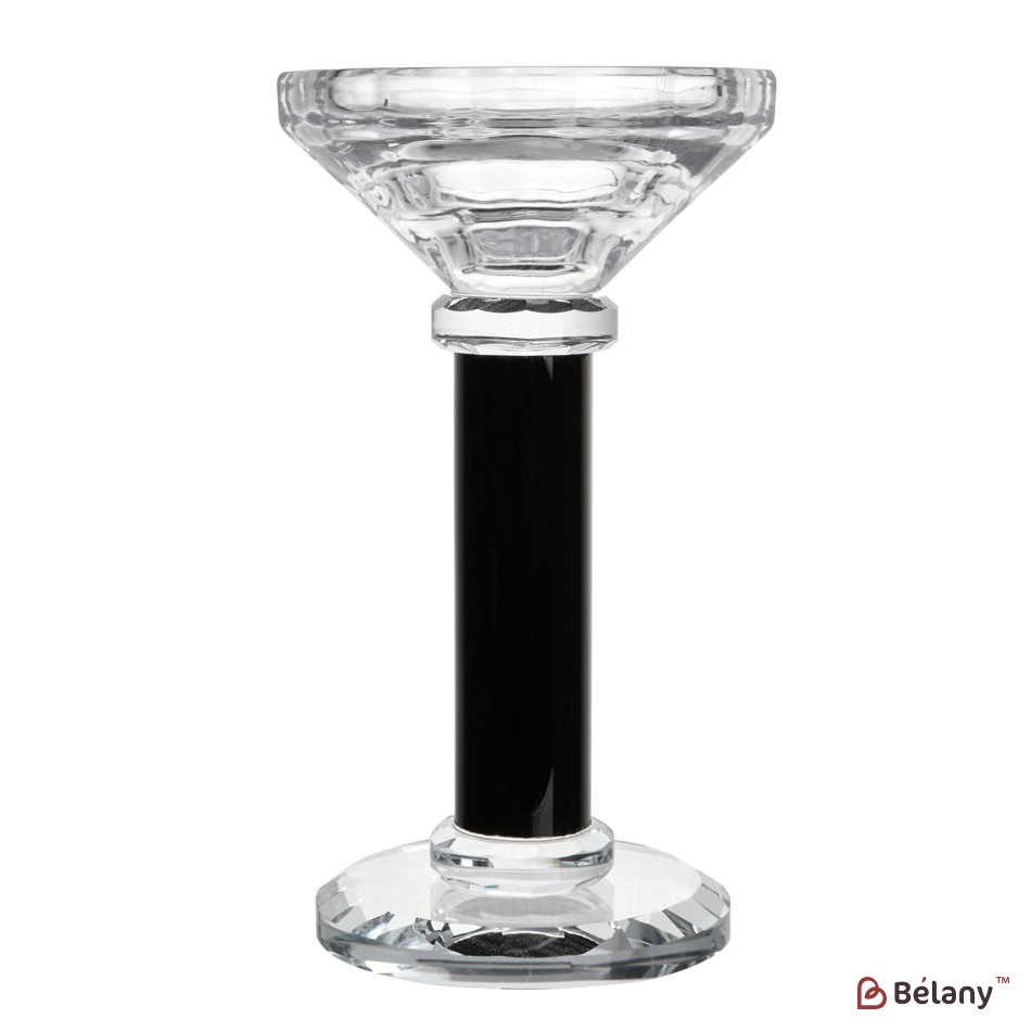 Sfeșnic pe un picior negru 13cm "Total M"