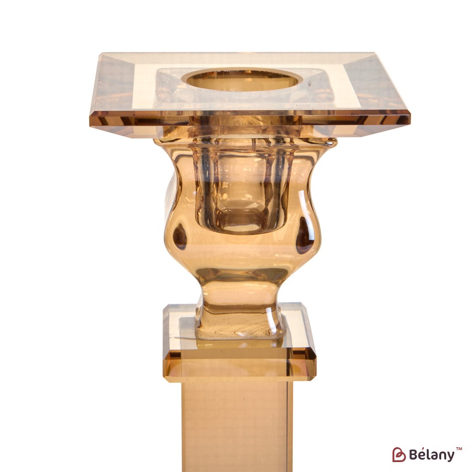 Candlestick for 1 candle, amber color S | 2