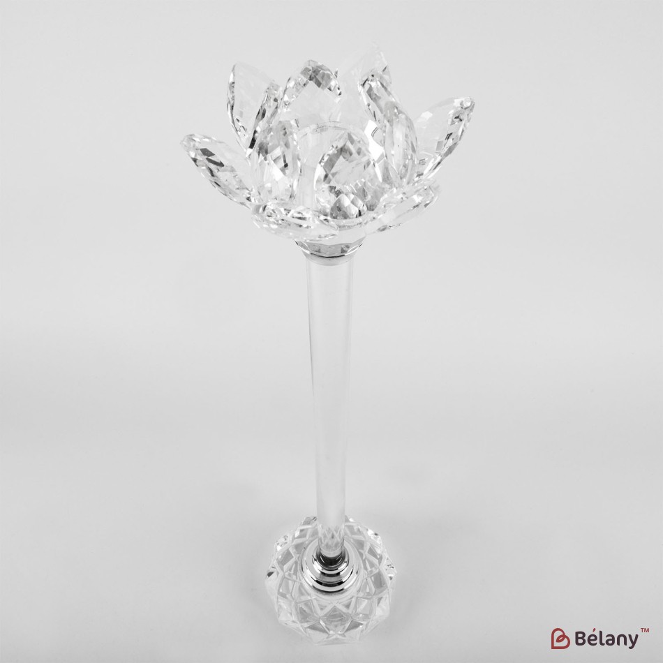 Suport de lumanare din sticla pentru 1 lumanare, 44 cm "Lotus L" | 5