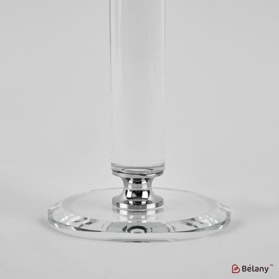 Glass candle holder with glass chips for one candle "Glass L" | 2