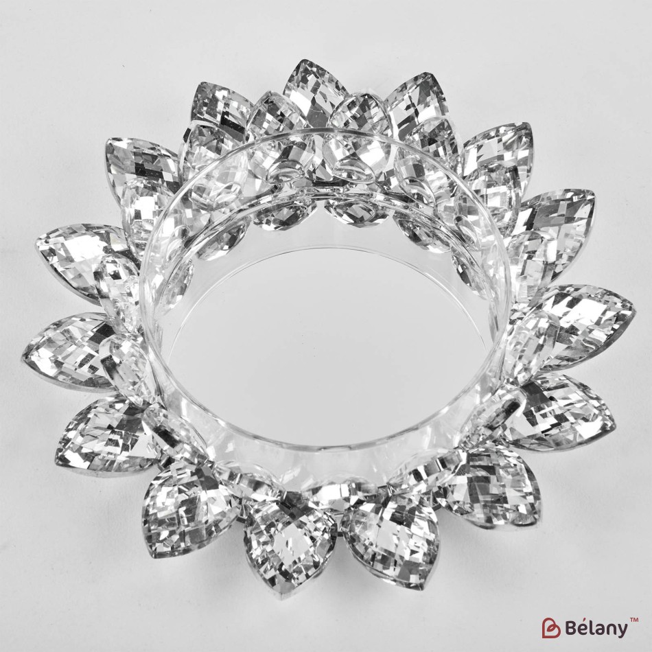 Candlestick for 1 candle, mirror, 16 cm | 2