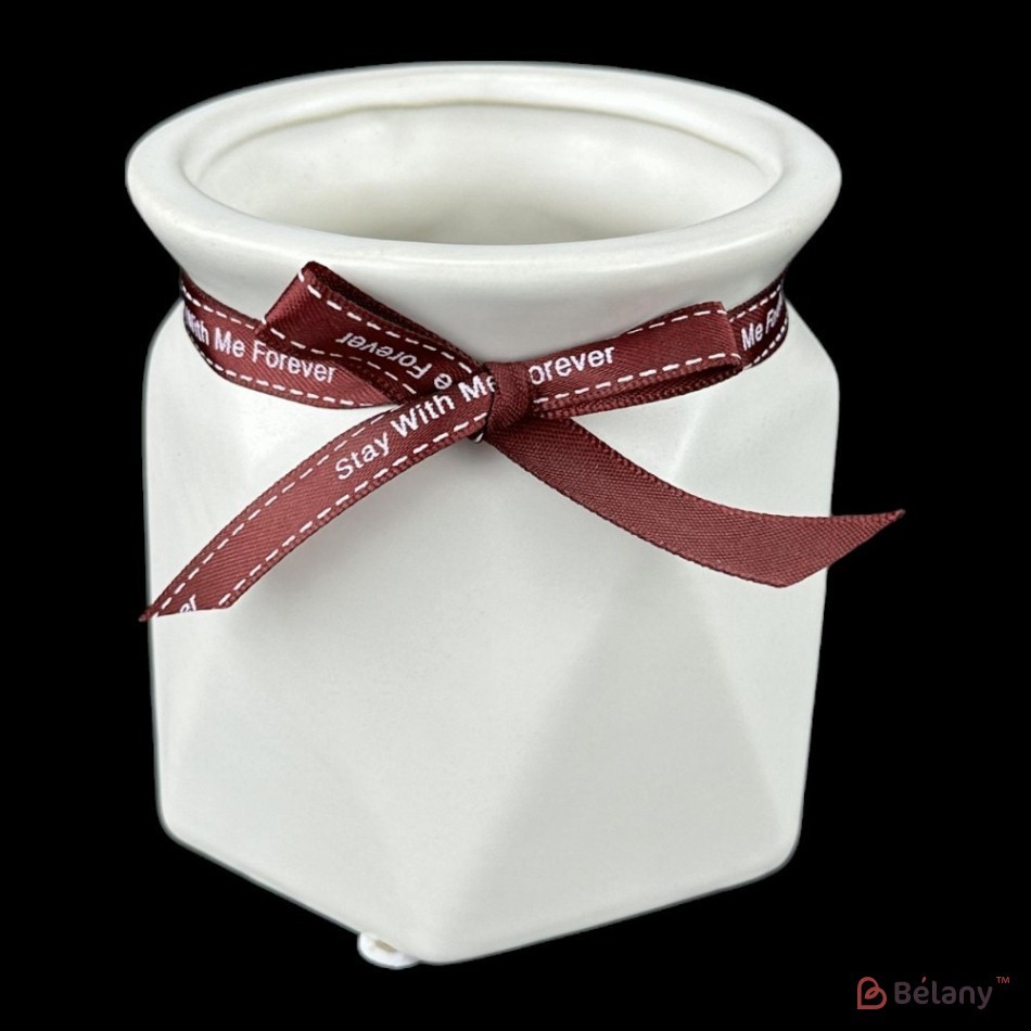 Vaza ceramica "Nicely S" alba | 2