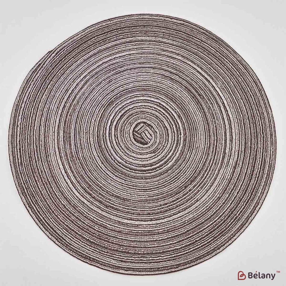 Set 6 suporturi farfurie, PVC, izolante si antiderapante, maro, "Leather"