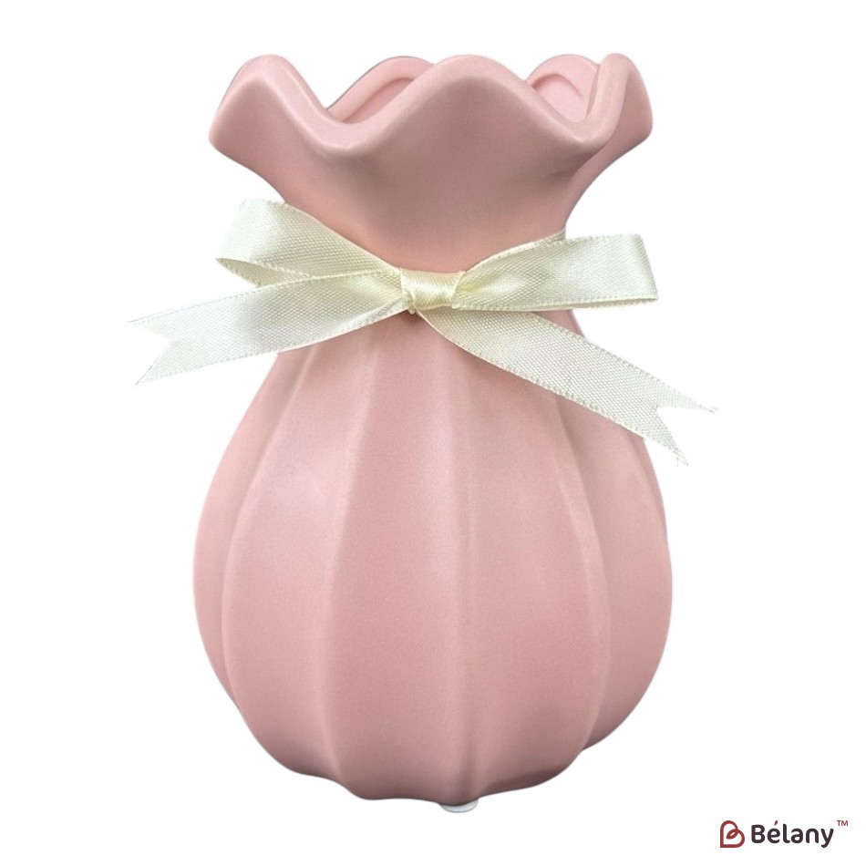 Vaza ceramica "Dzen S" roz