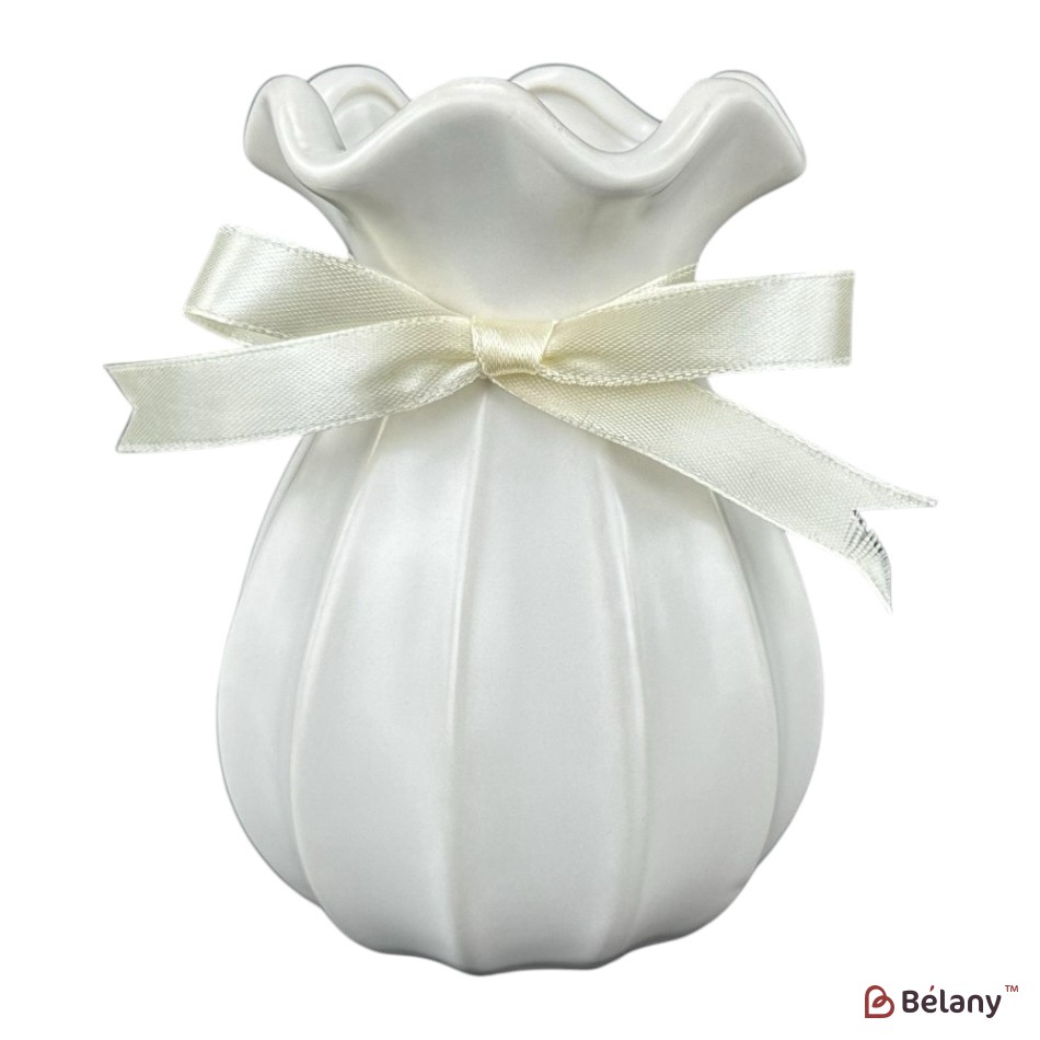 Vaza ceramica "Dzen S" alba