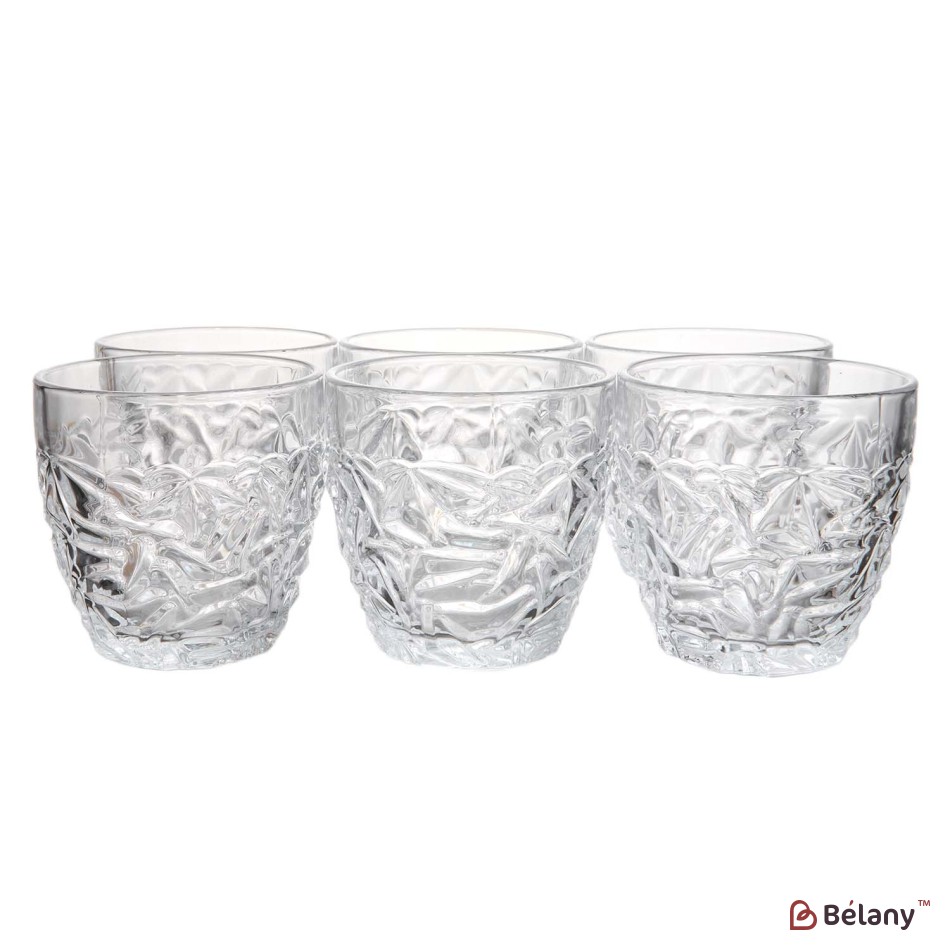 Set of 6 glasses 310 ml "Crumpled" | 2