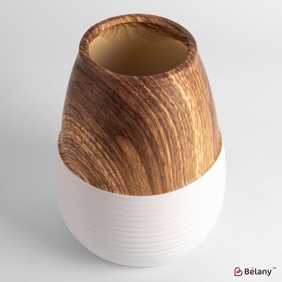 Vaza ceramica "Wood and Ceramic" alb 19x9 | 2