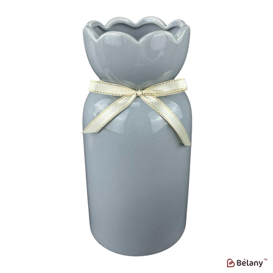 Vaza din ceramica "Castle M" gri