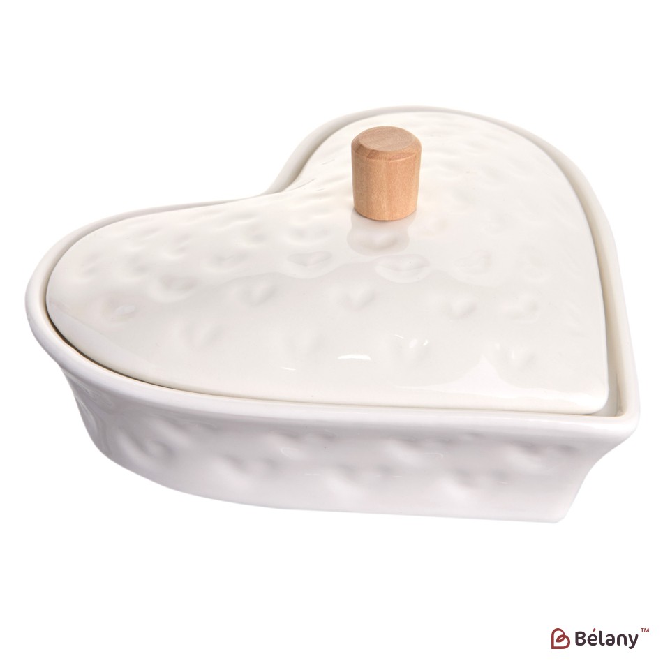 Set servire aperitiv "Heart" portelan | 6