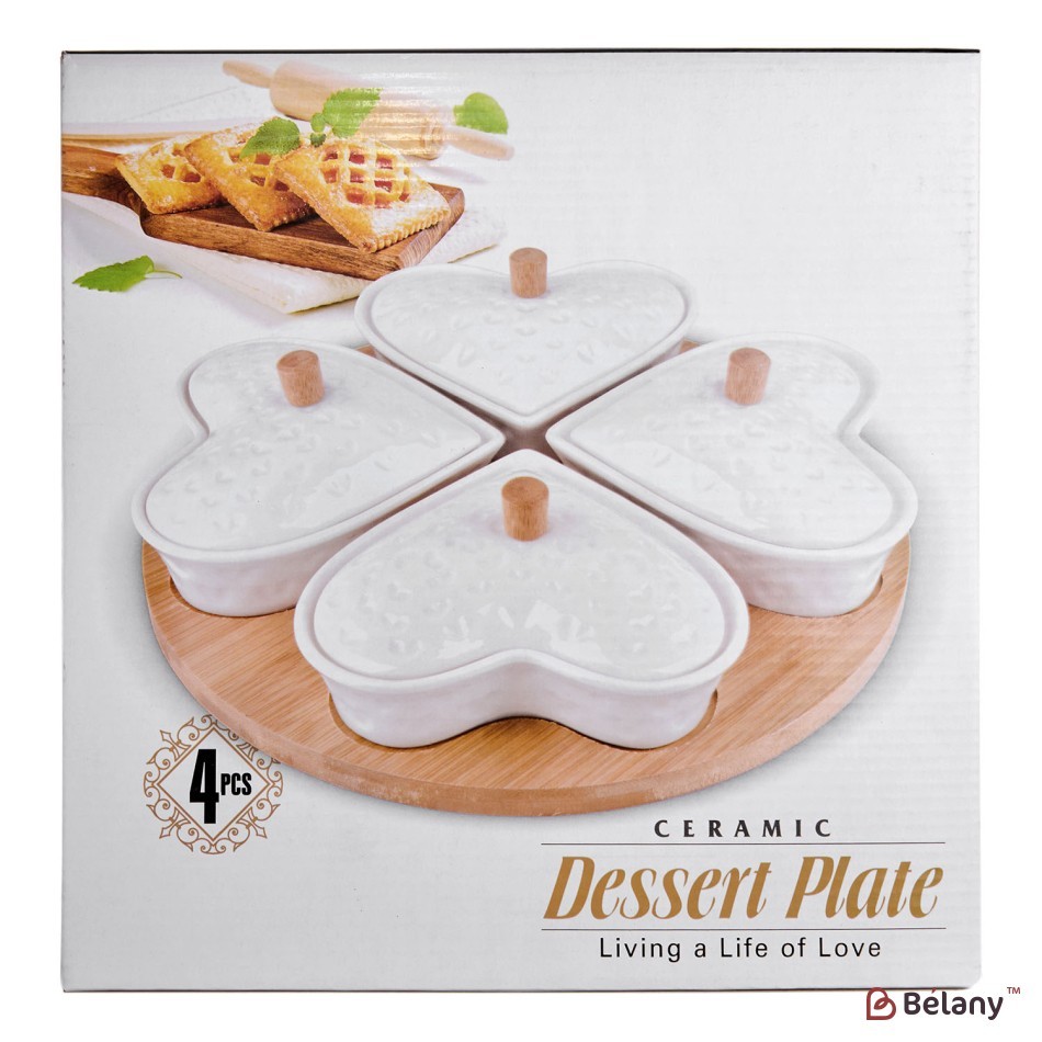 Set servire aperitiv "Heart" portelan | 8