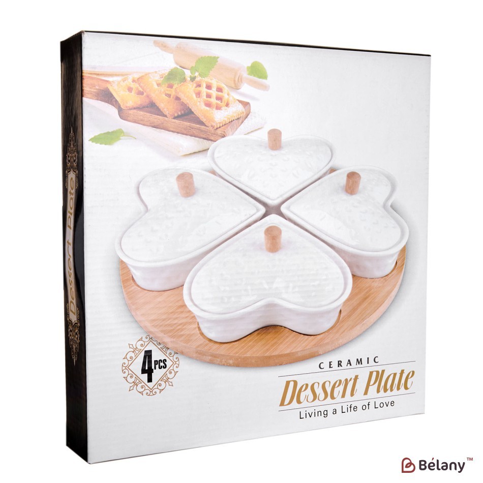 Set servire aperitiv "Heart" portelan | 9