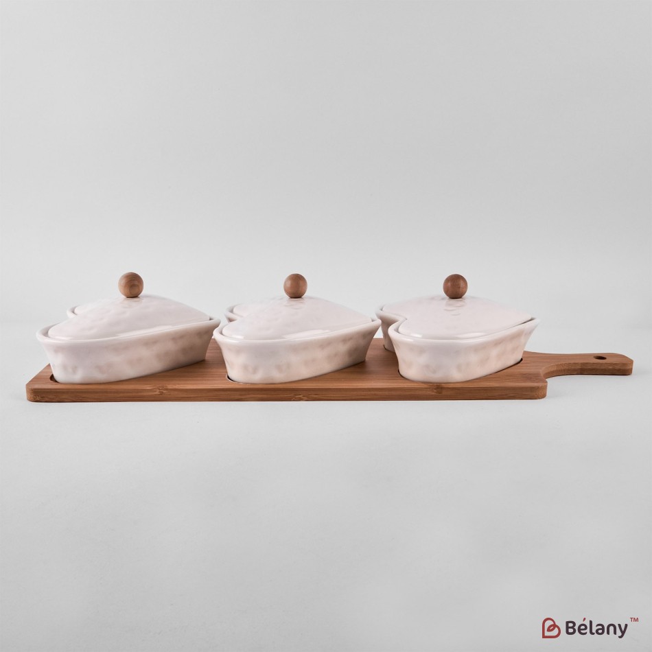 Set din ceramica pentru aperitiv "Long boat"